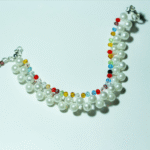 Βραχιόλι με ακρυλικά μαργαριταρακια και πολύχρωμες χαντρες