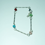 Βραχιόλι με αλουμινένιους συνδέσμους και ακρυλικούς κρυστάλλους