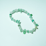 Βραχιόλι με φυσική βεράμαν πέτρα και ακρυλικό μαργαριταρακι