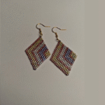 Χειροποίητα σκουλαρίκια με ακρυλικές χάντρες