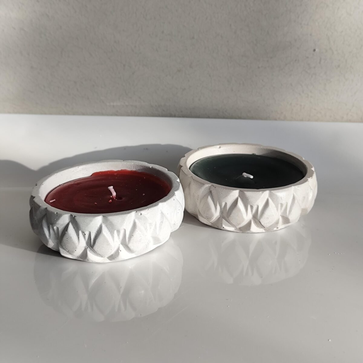 Κεραμική Βάση με κόκκινο η πράσινο κερί - Image 2