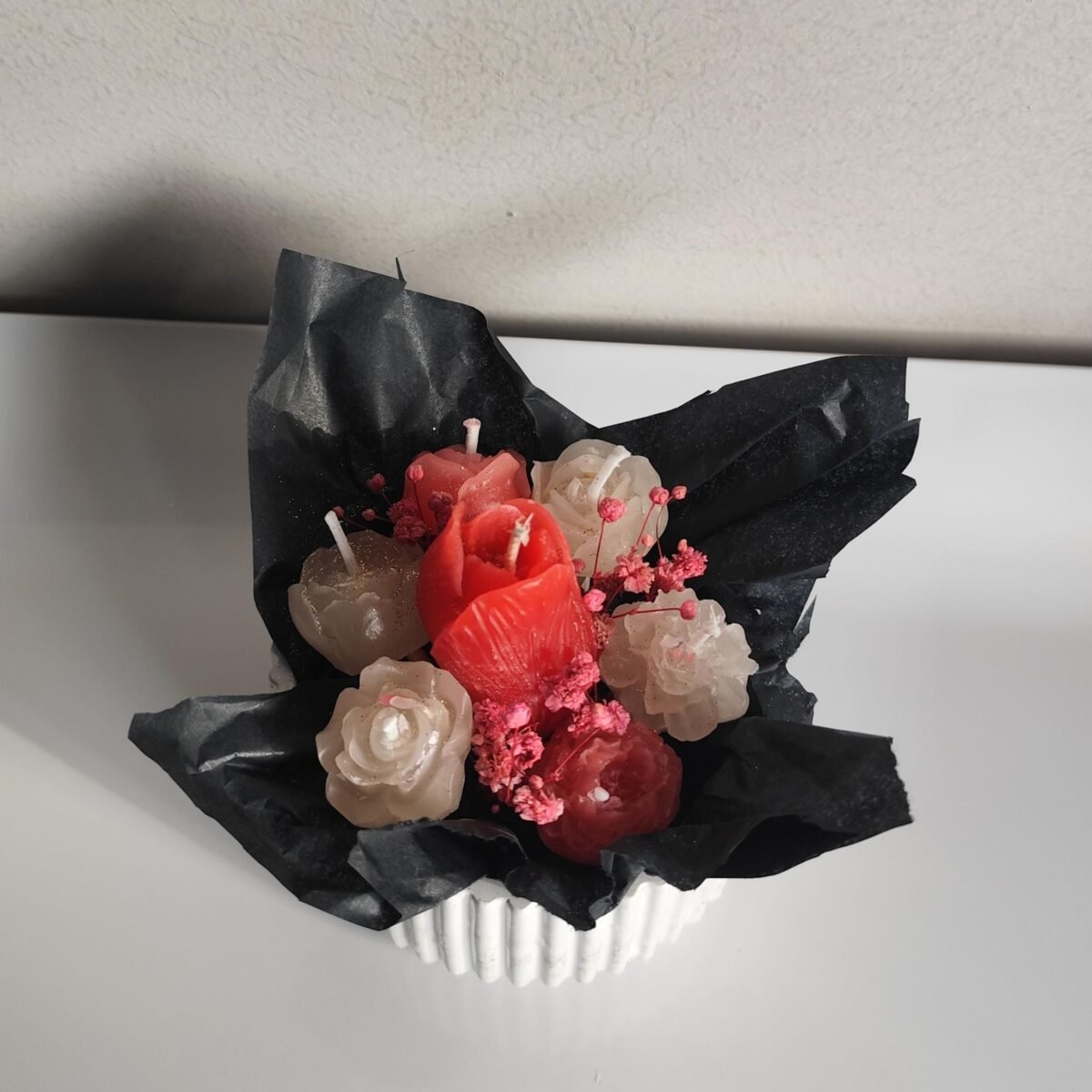 Christmas ανθοδέσμη με κεριά - Image 1