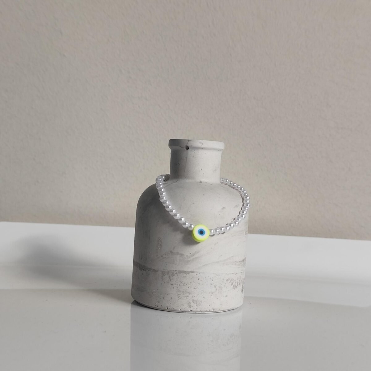 Βραχιόλι με ακρυλικό μαργαριταράκι και ματάκια από πολυμερικό πηλό - Image 3