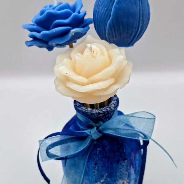 Σύνθεση κεριών σε γύψινη βάση με άρωμα βανίλια