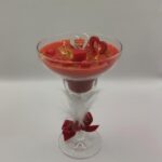 Κερακι σε ποτήρι με καρδούλες και ξύλινα στοιχεία