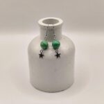 Χειροποίητα σκουλαρίκια με γυάλινες πέτρες