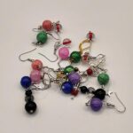 Χειροποίητα σκουλαρίκια με γυάλινες πέτρες - Image 2