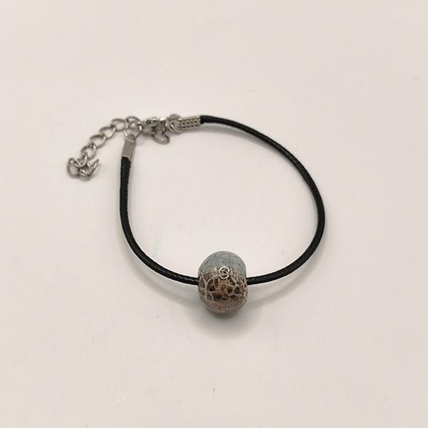 IMG_20260205_235705 Χειροποίητο βραχιόλι με γυάλινη πέτρα - Image 1