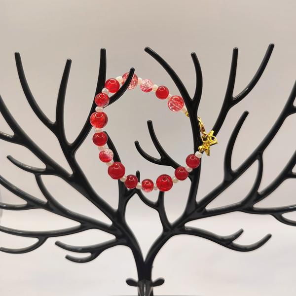 IMG_20260205_235843 Χειροποίητο βραχιόλι με γυάλινες πέτρες - Image 1