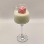 Γυαλινο ποτήρι με κερακι σογιας και αρωμα φράουλα