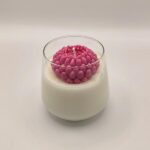 Γυάλινο βαζακι με κερι σογιας και αρωμα βανίλια πραλινα