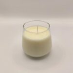 Γυάλινο δοχείο με κερακι σογιας με άρωμα πολυανθος tuberose