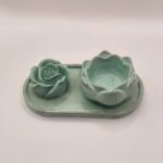 Διακοσμητική σύνθεση γύψου σε χρωμα πρασινο - Image 2