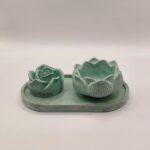 Διακοσμητική σύνθεση γύψου σε χρωμα πρασινο