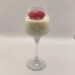 Γυαλινο ποτήρι με κερακι σογιας και αρωμα φράουλα