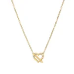 Κολιέ επιχρυσωμένο ατσάλι καρδιά και βέλος