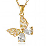 Κολιέ "Πεταλούδα", επιχρυσωμένο ατσάλι 18 καρατίων