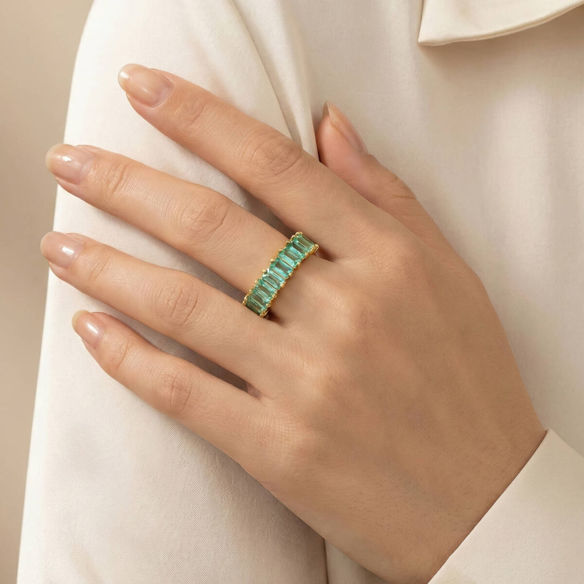 Δαχτυλίδι, επιχρυσωμένο ατσάλι 18 καρατίων - Image 2